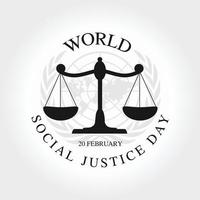 ilustración vectorial del día mundial de la justicia social vector