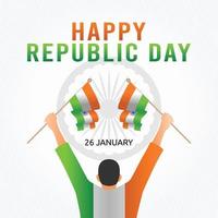 happy republic day vector illustration