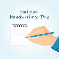 national handwriting day vector illustration