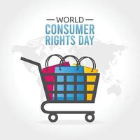 world consumer rights day vector illustration