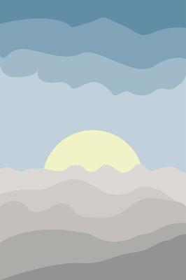 Abstract colorful boho style minimalist desert for invitation, print, greeting card, poster, travel agency banner and other disign