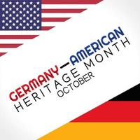 GERMANY - AMERICAN heritage month vector illustration