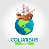 happy columbus day vector illustration