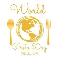 world pasta day vector illustration