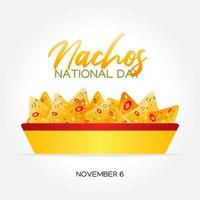 Ilustración de vector de día nacional de nachos