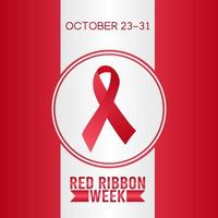 red ribbon week vector illustration