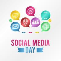 social media day vector illustration