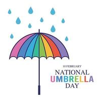 ilustración vectorial del día nacional del paraguas vector
