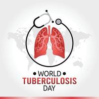 ilustración vectorial del día mundial de la tuberculosis vector