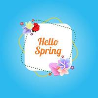 hello spring design concept vector illustration