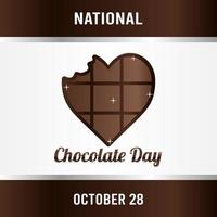 ilustración vectorial del día nacional del chocolate vector