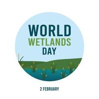 world wetlands day vector illustration