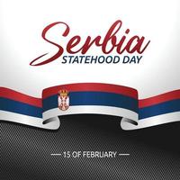 serbia stadehood day vector illustration