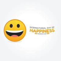 international day of happines vector illustration