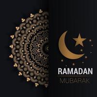 islamic vector background with dark background in the month of ramadan