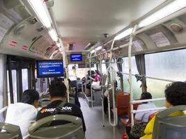 Bangkok  July 17 Inside the cabin Buses in Bangkok.on July 17 2018 in Thailand. photo