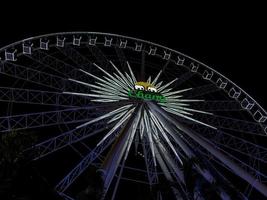 Asiatique BANGKOKTHAILAND01 AUGUST 2018 Big Ferris Wheel is the landmark of this place. on 01 AUGUST 2018 in Thailand. photo