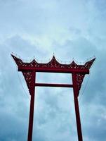 The Giant Swing Sao Chingcha Bangkok Thailand.BANGKOK THAILAND17 JULY 2019The Giant Swing was constructed in 1784 in front of the Devasathan shrine by King Rama I. photo