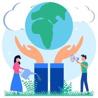 Illustration vector graphic cartoon character of Global Warming and Climate Change