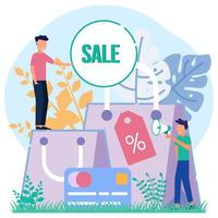 Illustration vector graphic cartoon character of sale