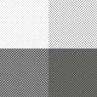 Transparent Background Set. White, Gray, Black Square Transparency Pattern. Transparent Mosaic Checker Template. Grid Background. Abstract Modern Design. Vector Illustration.