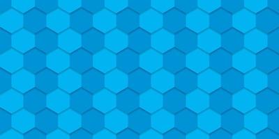 Futuristic Light Blue Hexagon Background. Digital Blank Blue Banner for Chemistry, Science, Technology. Abstract 3D Hexagonal Bright Blue Pattern. Modern Wallpaper Design. Vector Illustration.