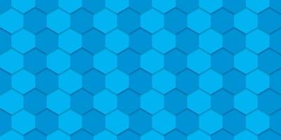 Futuristic Light Blue Hexagon Background. Digital Blank Blue Banner for Chemistry, Science, Technology. Abstract 3D Hexagonal Bright Blue Pattern. Modern Wallpaper Design. Vector Illustration.