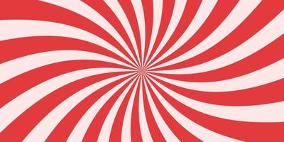 Spiral Candy Red and White Background. Swirl Sweet Caramel Pattern. Vortex Lollipop Wallpaper. Twist Candy Background. Abstract Modern Design. Vector Illustration.