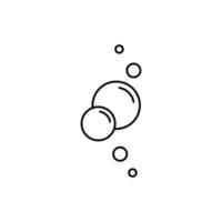 Bubble Line Icon. Soap Foam, Fizzy Drink, Oxygen Bubble Linear Pictogram. Circle Bubble Soap Outline Icon. Cleaning, Laundry, Washing. Isolated Vector Illustration.