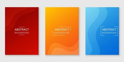 Color Gradient Dynamic Background. Blue, Orange, Red Wavy Line Template in Geometric Shape for Web Site. Abstract Modern Design for Poster, Wallpaper, Flyer. Vector Illustration.