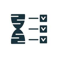 Test DNA Silhouette icon. Analysis and Check of Genetic Code. Genetics Testing and Verification. DNA Analysis and check mark icon. Vector illustration.