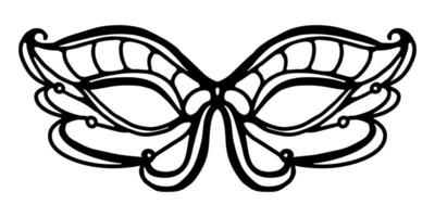 Mardi Gras Mask isolated on white background. Venetian Carnival  elegance Mask Vector Illustration.