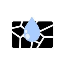 Dryness icon. Blue drop of water. vector