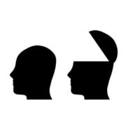 Silhouette of head. Open mind and consciousness. vector