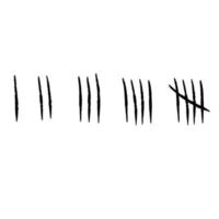 Tally marks. Prison sticks lines counter vector