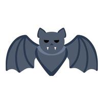 Bat. Flying nocturnal beast. Funny vampire predator with wings. vector