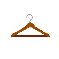 Hanger. Wardrobe wooden brown item vector