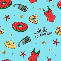 Colorful seamless summer background. Vector. Objects are isolated vector