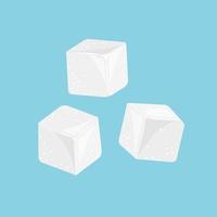 Sugar white cube, cartoon illustration. Vector illustration.
