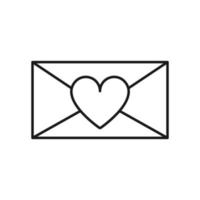 Love Latter Flat Design Vector Icon