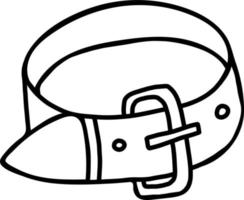 pet collar. Vector illustration. Hand drawn linear doodle for design and decor