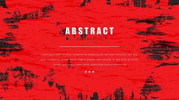 Abstract Red Black Grunge Texture Background With Minimal Chalk Texture vector