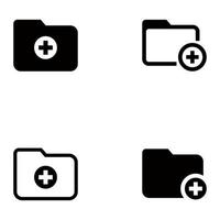 Medical records icon vector