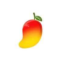 Plantillas de diseño de vectores de iconos de frutas de mango aisladas en fondo blanco