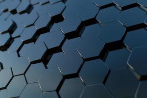 Abstract hexagon background. 3d Rendering photo