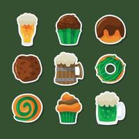 St Patrick's Day Food Sticker vector