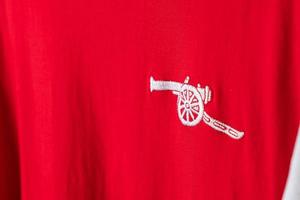 Bangkok, Thailand - Jan 18, 2022 - Arsenal retro logo on retro shirt photo