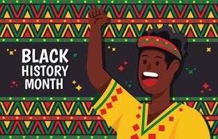 Boy Celebrating Black History Month vector