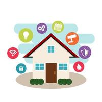 Smart home concept. Internet of things control. vector