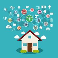 Smart home concept. Internet of things control. vector